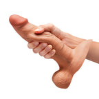b-Vibe Slipskin Realistic Silicone Dildo 8 Inch Girthy Mocha > Dildos > Realistic Dildos