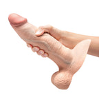 b-Vibe Slipskin Realistic Silicone Dildo 9 Inch Girthy Cream > Dildos > Large Dildos