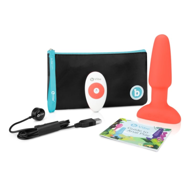 b-Vibe Rimming Plug 2 Orange 6" Vibrating Remote Control Anal Toy > Anal Range > Vibrating Butt Plugs