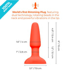 b-Vibe Rimming Plug 2 Orange 6" Vibrating Remote Control Anal Toy > Anal Range > Vibrating Butt Plugs
