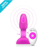 b-Vibe Rimming Petite Rotating and Vibrating Remote Control Plug in Fuchsia > Anal Range > Vibrating Butt Plugs
