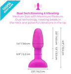 b-Vibe Rimming Petite Rotating and Vibrating Remote Control Plug in Fuchsia > Anal Range > Vibrating Butt Plugs