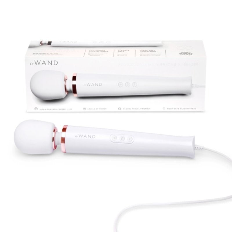 Le Wand Plug-In Vibrating Massager Classic White Design
