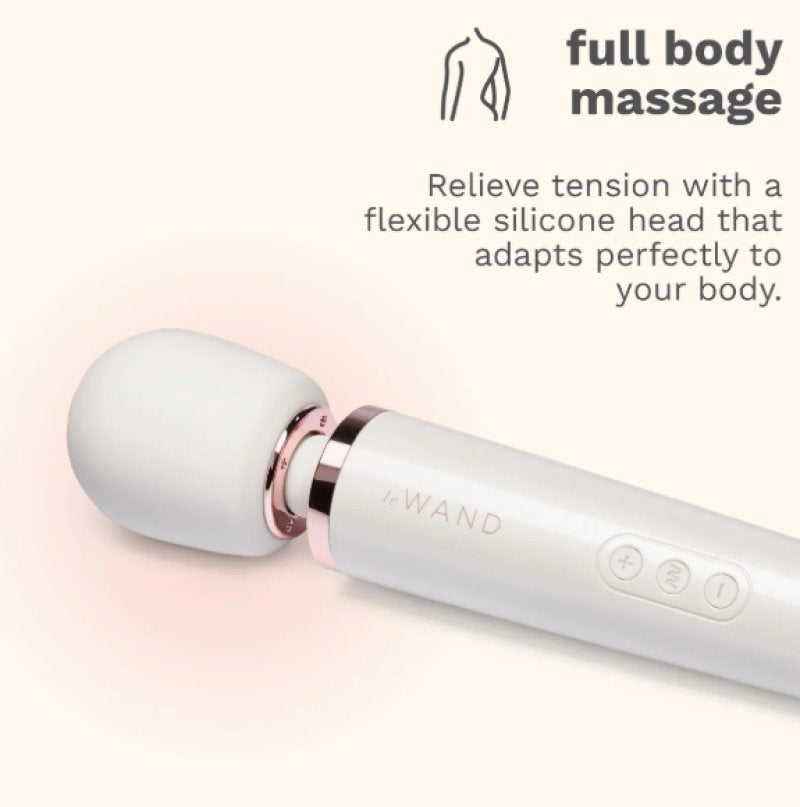 Le Wand Plug-In Vibrating Massager Classic White Design