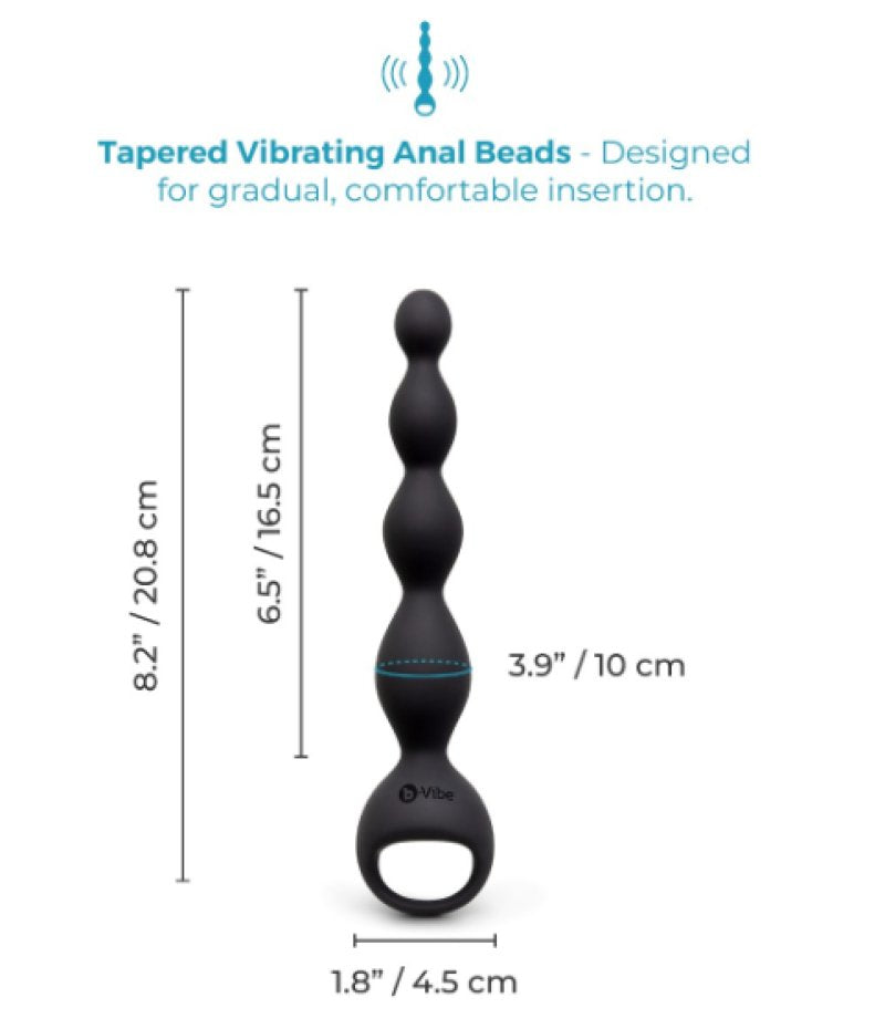 b-Vibe Vibing Beads – 6.5 Inch Rechargeable Silicone Anal Beads > Anal Range > Anal Beads
