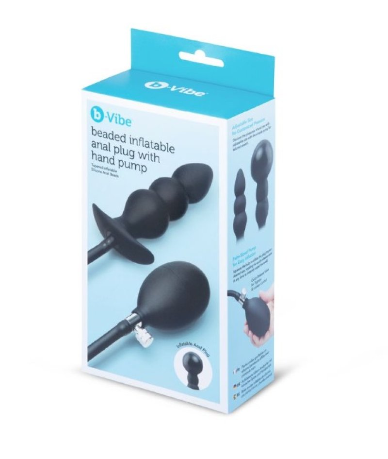 b-Vibe Beaded Inflatable Plug – Silicone Adjustable Anal Plug > Anal Range > Tunnel and Stretchers