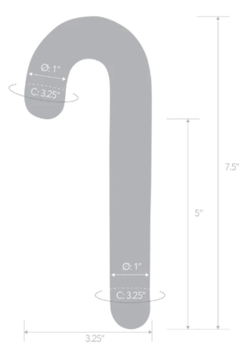 Candy Cane Dream 7.5 Inch – Glass Dildo > Glass > Dildos