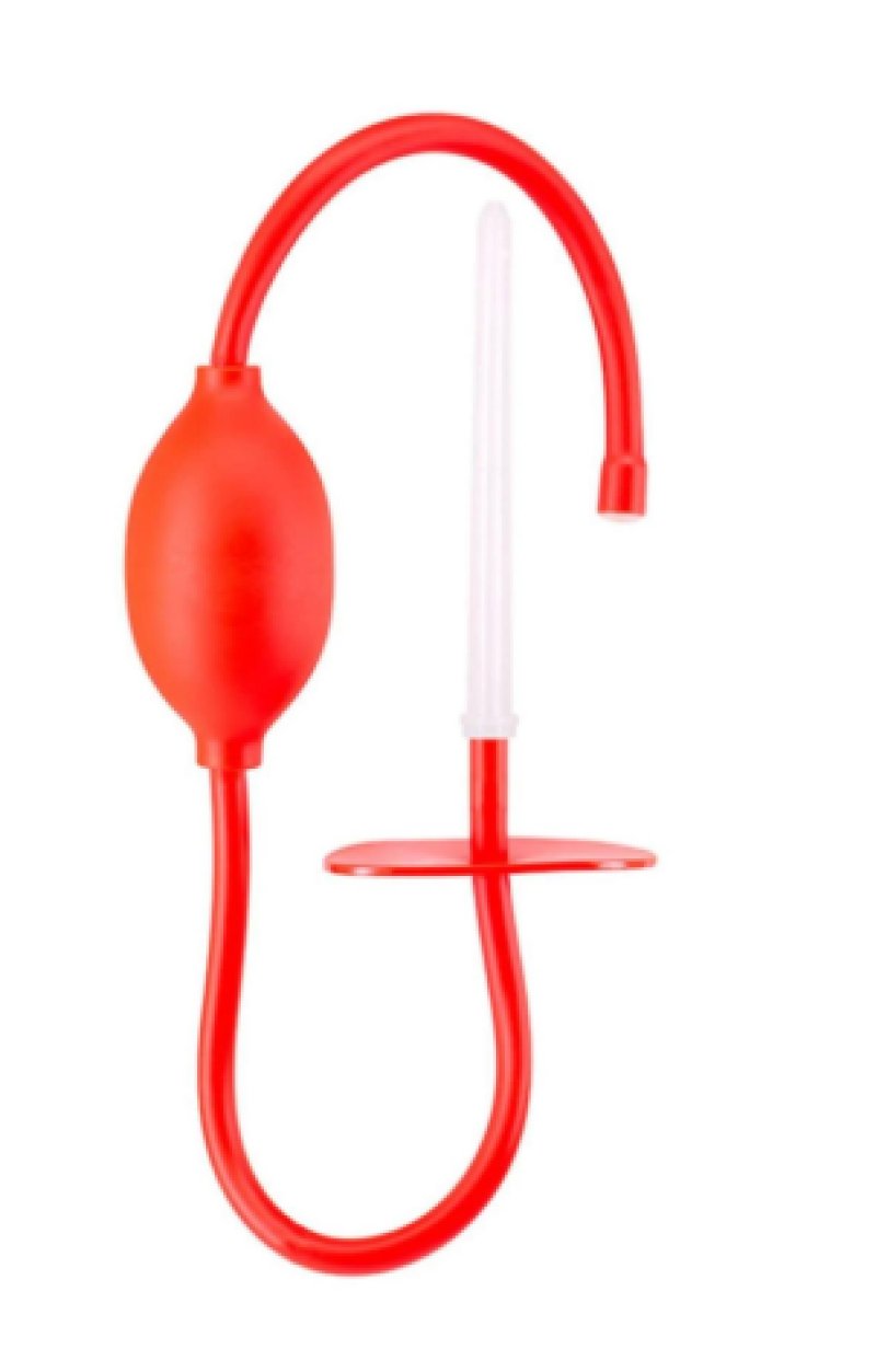 Enema Syringe Durable Soft Pump with Hose and Double-Sided Plastic Tip Hygiene Device