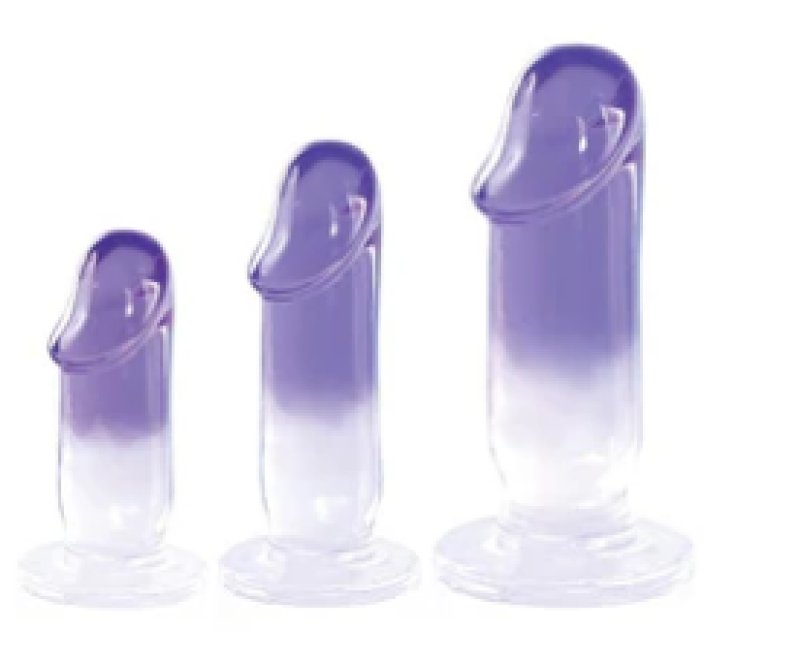 Glitzy Trainer 3 In 1 Dong Kit Purple with 3 Graduated Sizes and Two Tone Color > Sex Toys > Dilators
