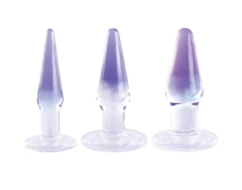 Glitzy Trainer 3 In 1 Dong 5 Inch Kit Purple With Three Graduated Sizes > Sex Toys > Dilators