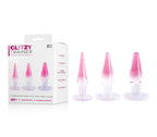 Glitzy Trainer 3 in 1 Dong 5 Inch Kit Pink with 3 Graduated Sizes and Two Tone Color > Sex Toys > Dilators