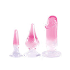 Glitzy Trainer 3 in 1 Dong Mixed Set Pink with 3 Graduated Sizes and Two Tone Color > Sex Toys > Dilators