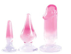 Glitzy Trainer 3 in 1 Dong Mixed Set Pink with 3 Graduated Sizes and Two Tone Color > Sex Toys > Dilators