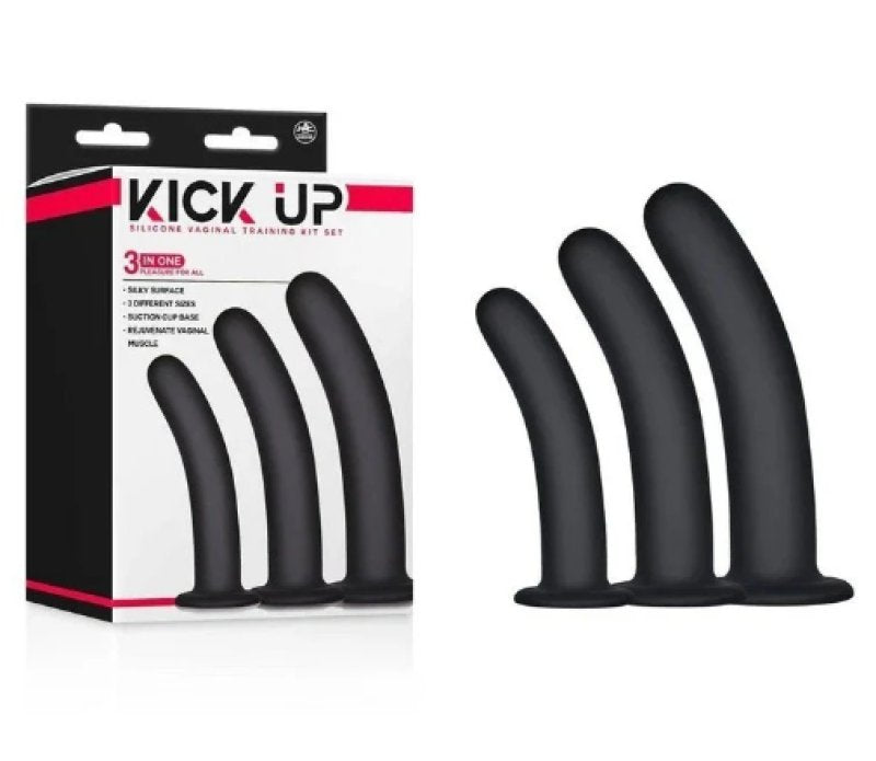 Kick Up Silicone Vaginal Training Kit – Three Sizes Suction Cup Base Training Kit