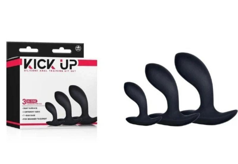 Kick Up Anal Trainer Set - Set of 3 Sizes 5.1cm to 8.9cm > Anal Range > Butt Plug Kits