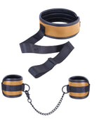 Adjustable Collar with Handcuffs – Velcro Lock, Webbing Strap, 22.4cm Chain