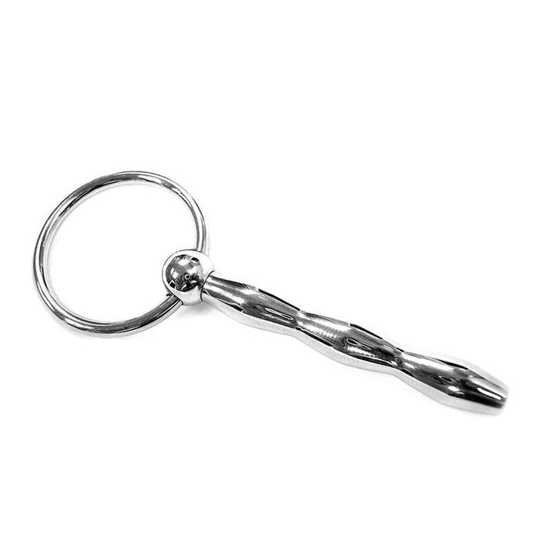 Rouge Ribbed Stainless Steel Urethral Probe Main image