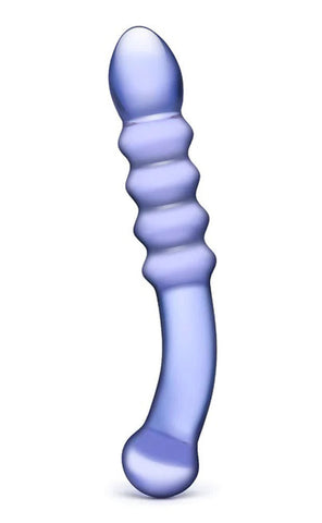 Purple Rain Ribbed Dildo (Purple) – Dual-Ended Ribbed Dildo Double Dongs