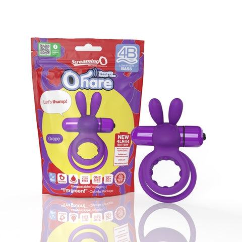 Screaming O 4B Ohare Grape – Deep Bass Vibrations Purple Cock Rings Vibrating