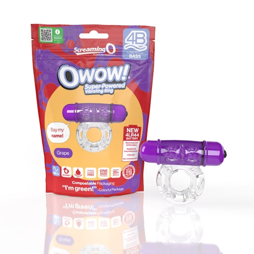 Screaming O 4B OWow Grape – Super-Powered Vibrating Ring Purple Cock Rings Vibrating