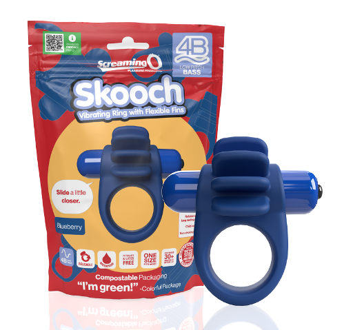 Screaming O 4B Skooch Blueberry – Deep Low Frequency Vibrations Default Title Cock Rings Vibrating