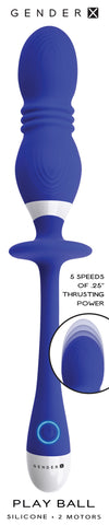 Gender X PLAY BALL - Double Orb Thrusting Vibrator 25 cm > Anal Range > Vibrating Butt Plugs