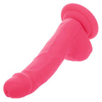Neon Silicone Studs 6 Inch 15.25 cm Pink Silicone Dildo With Suction Cup Base > Dildos > Realistic Dildos