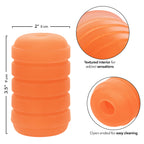 Pop Sock Ribbed Reversible Stroker Soft Tight Stretchy Material Orange Orange > Sex Toys For Men > Masturbators Cup