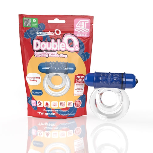 Screaming O 4T DoubleO 6 Blueberry – Super Powered Vibrating Double Ring Default Title Cock Rings Vibrating