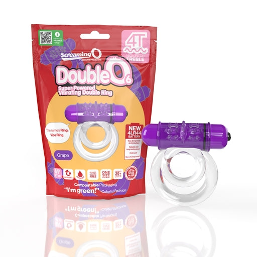Screaming O 4T DoubleO 6 Grape – Super-Powered Vibrating Double Ring Purple Cock Rings Vibrating