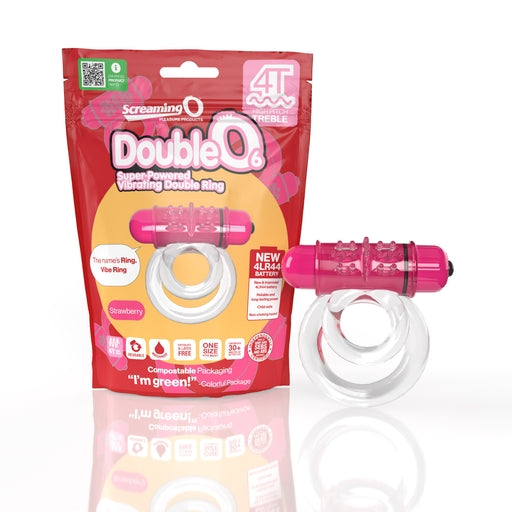 Screaming O 4T DoubleO 6 Strawberry – Super-Powered Vibrating Double Ring Pink Cock Rings Vibrating