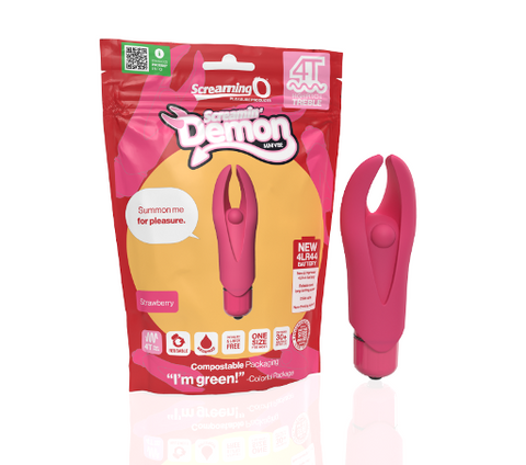 Screaming O 4T Demon Mini Vibe Strawberry Pink Compact Waterproof Clitoral Stimulator Default Title STIMULATORS