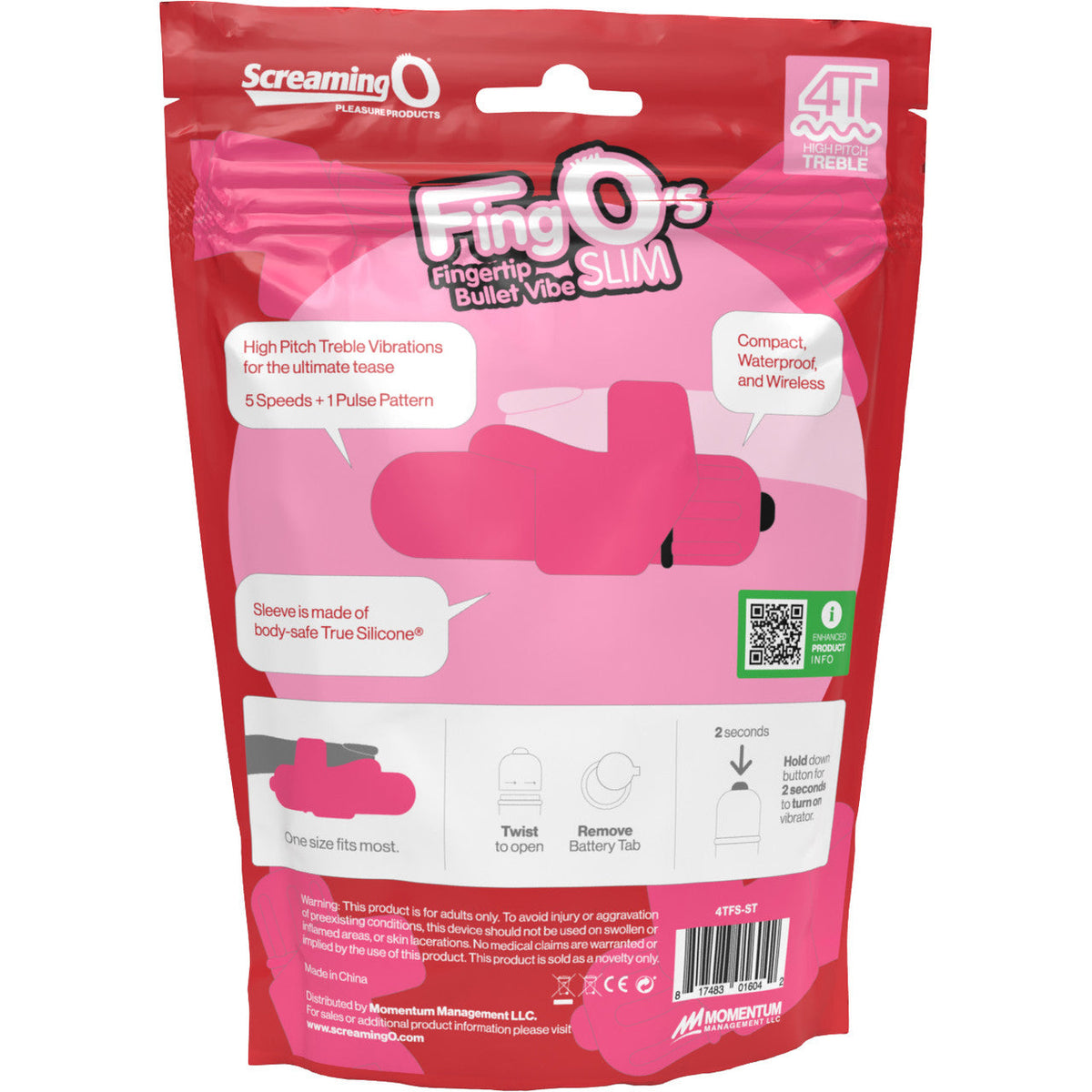 FingO's Slim 4T High Pitch Treble (Strawberry) > Vibrators > Finger Vibrators