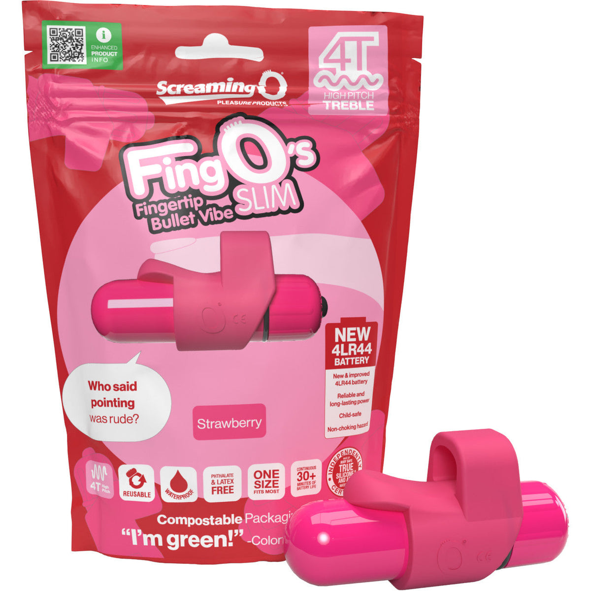 FingO's Slim 4T High Pitch Treble (Strawberry) > Vibrators > Finger Vibrators