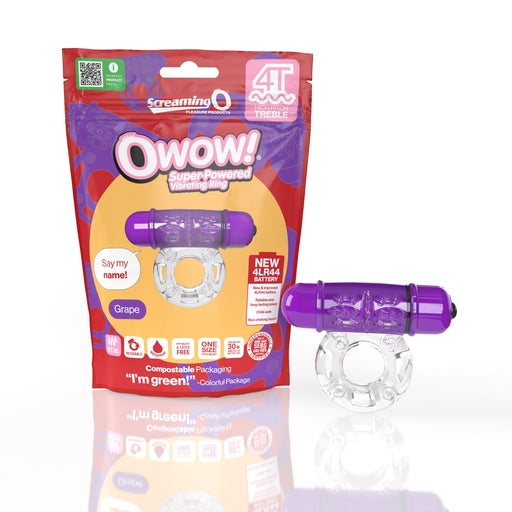 Screaming O 4T OWow Super Powered Vibrating Ring Grape Color One Size Fits Most Default Title BULLETS