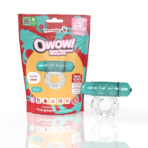 Screaming O 4T OWow Kiwi Super-Powered Vibrating Ring with Soft Touch Bullet and Stretchy Body Safe SEBS Ring Default Title BULLETS