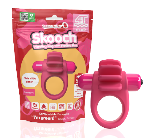 Screaming O 4T Skooch Strawberry – Flexible Fin Targeted Stimulation Default Title Cock Rings Vibrating