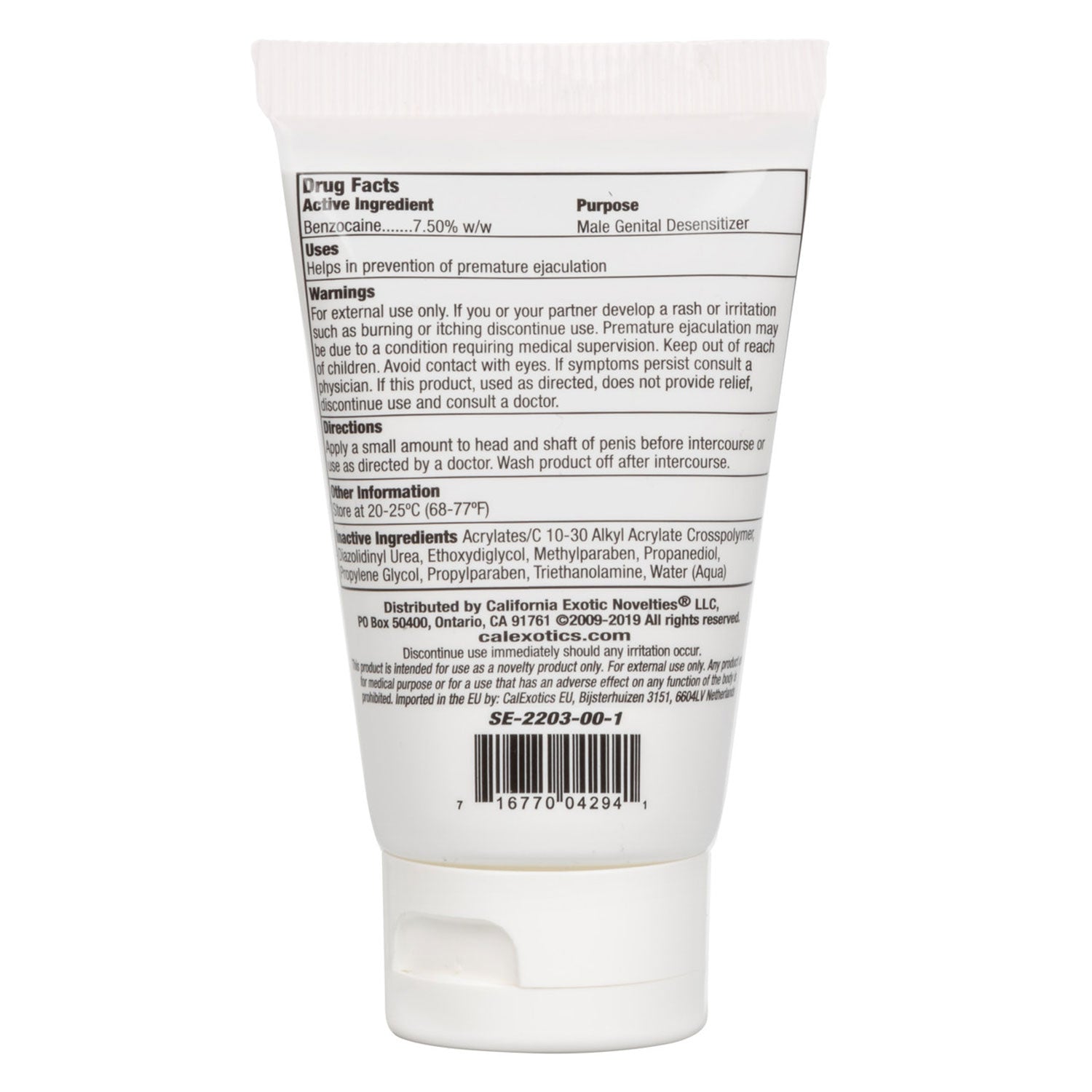 Optimum Rock Hard Cream 2 Oz Unscented Desensitizing Gel Default Title > Essentials > Mens Enhancers