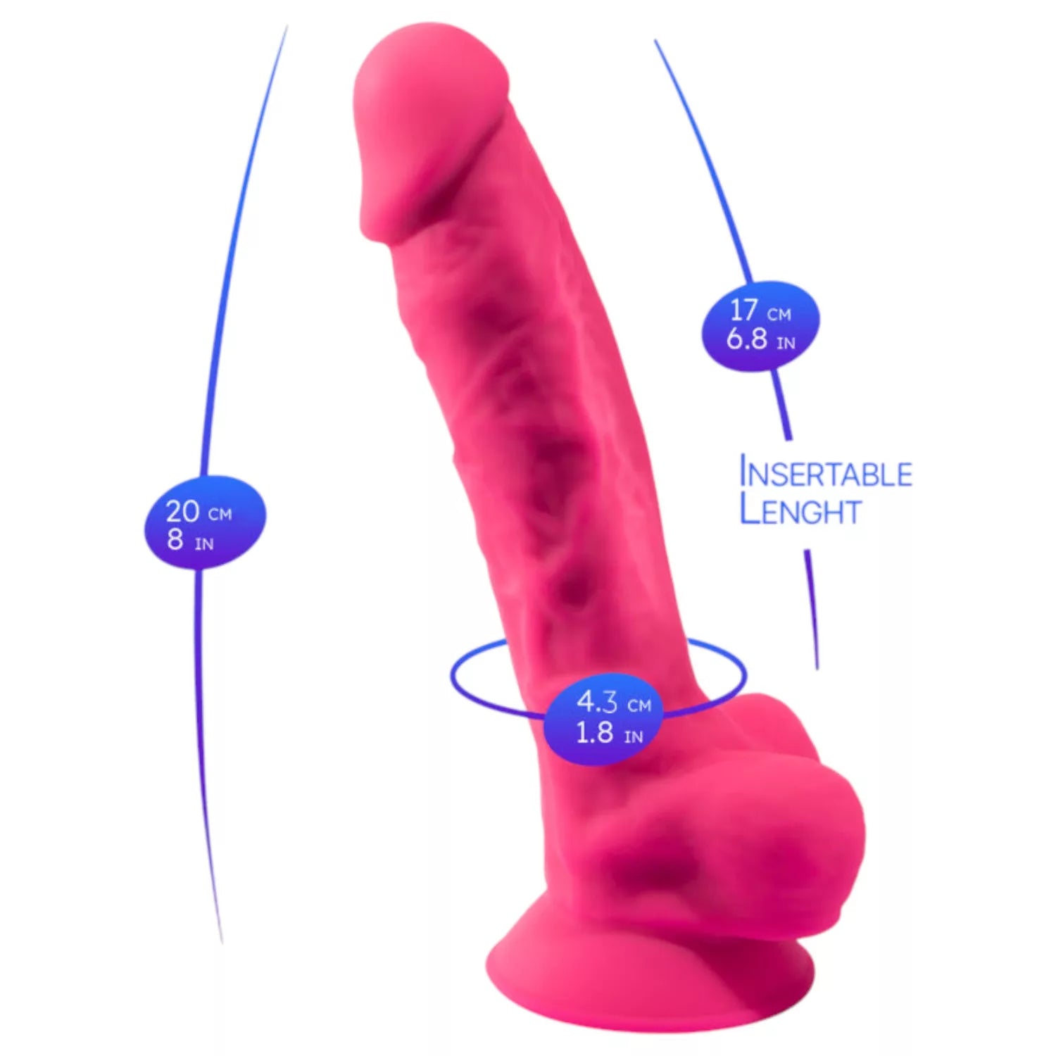 Silexd Model 1 – 8 Inch Vibrating Silicone Dildo > Dildos > Realistic Dildos