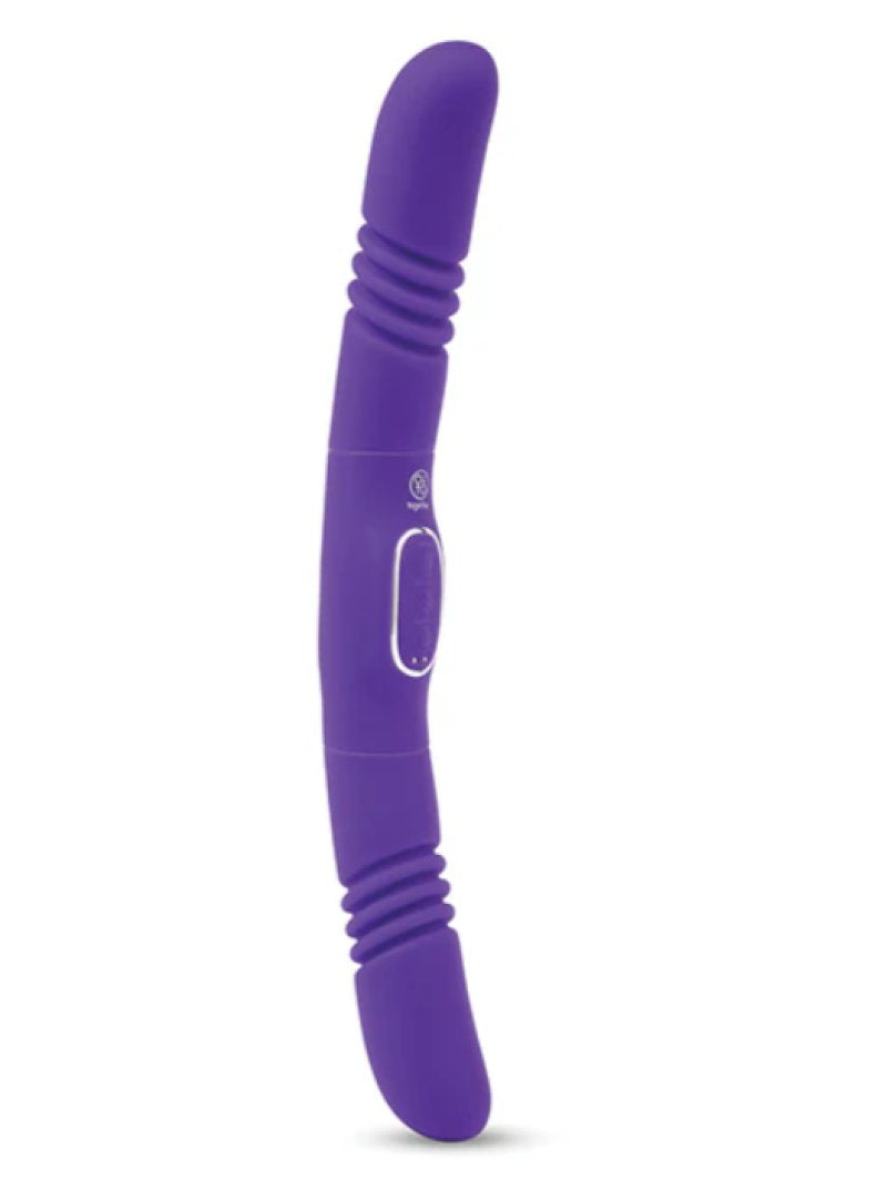 Together Double Delight 4.85 Inches Rechargeable Couples Vibrator with Thrusting Motion > Dildos > Double Dildos