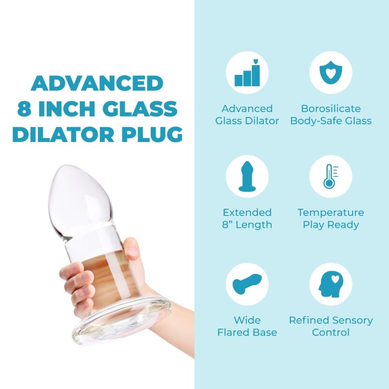 b-Vibe Advanced 8 Inch Glass Dilator > Anal Range > Oversized Anal Toys