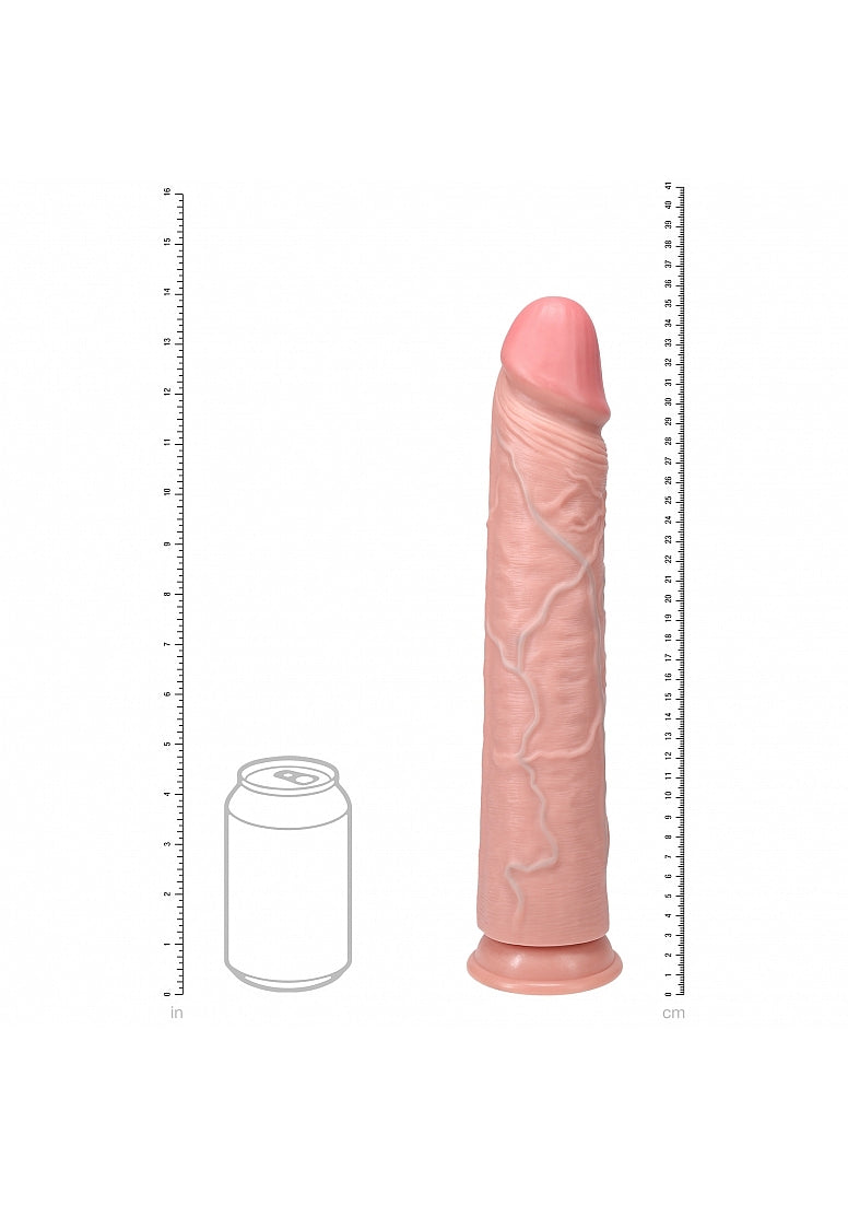 RealRock Extra Long No Balls Dildo 14 Inch Realistic Skin Color Secondary image
