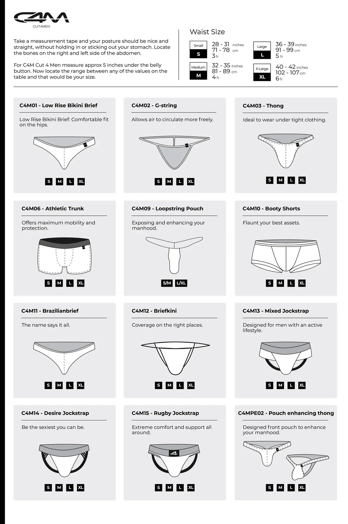 Cut 4 Men Jockstrap Black Extra Large > Clothes > Jockstraps