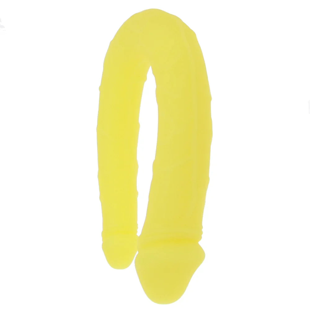 Boundless AC/DC Dong Yellow 13.5 Inch Silicone Double Dong with Satin Finish > Dildos > Double Dildos