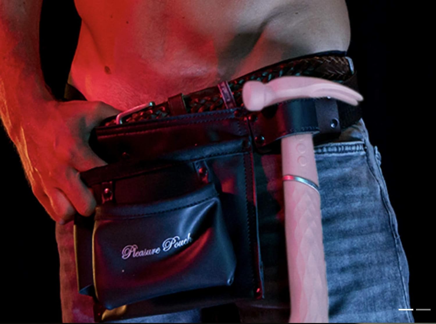 Love Hamma Black Pleasure Pouch Adjustable Hands-Free Storage Belt > Clothes > Unisex Leather