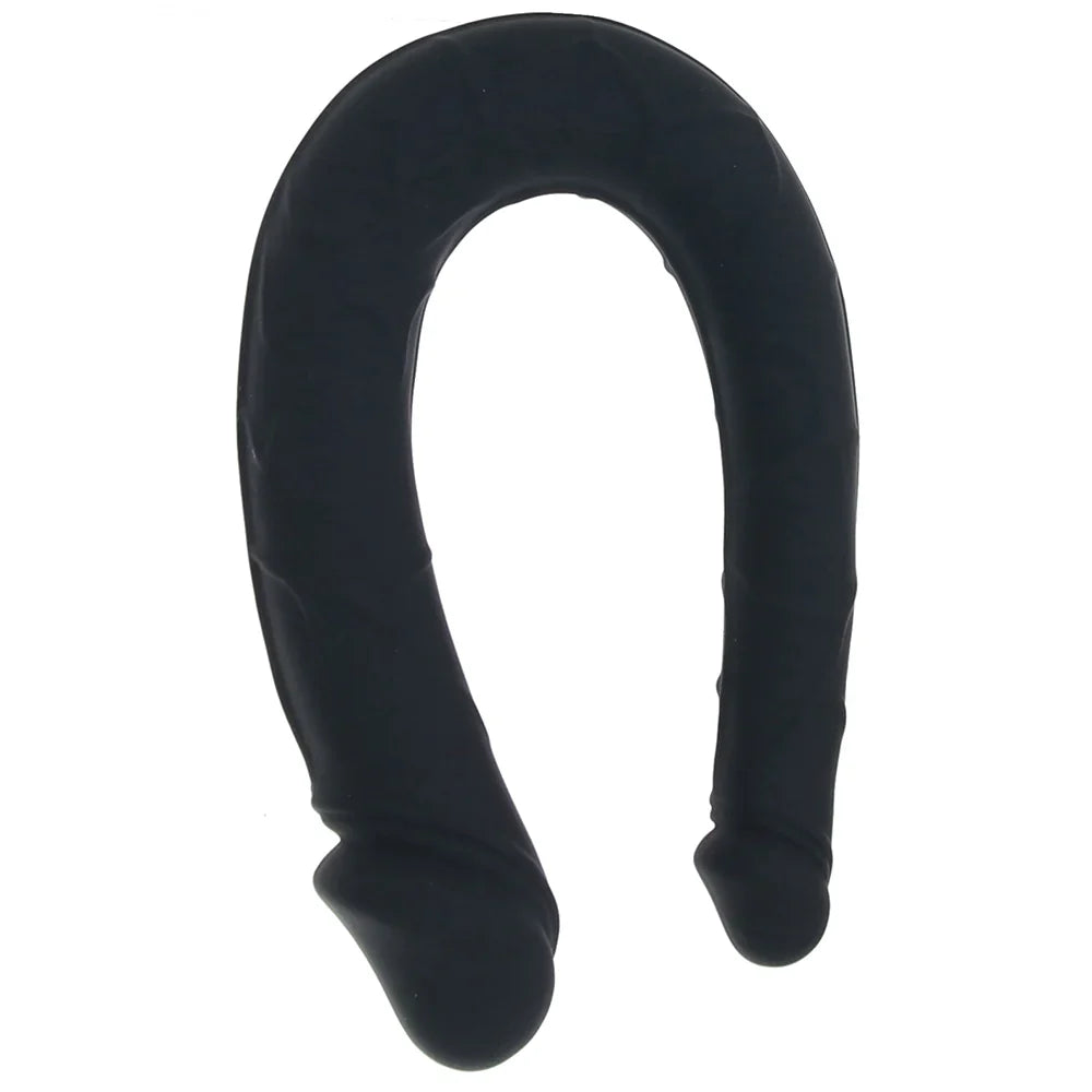 Boundless AC/DC Dong Black 13.5 Inch Silicone Double Dong with Satin Finish > Dildos > Double Dildos