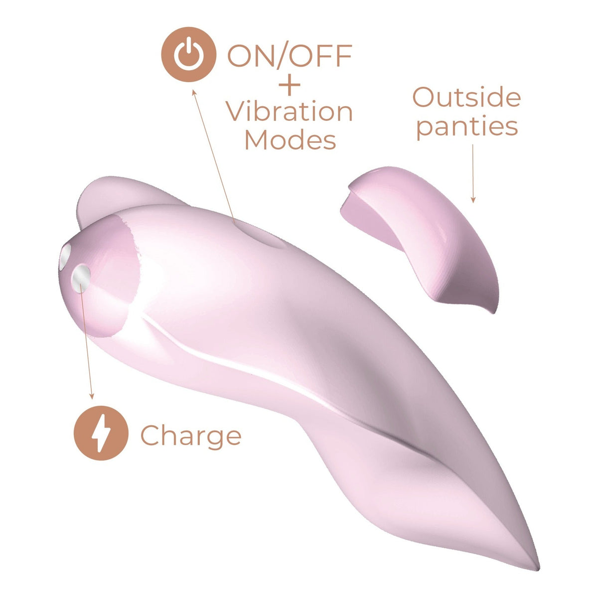 Adrien Lastic Temptation Hands-Free Clitoral Stimulator Pink 8.7 cm Diameter 5.4 cm with Remote Control and Rechargeable > Vibrators > Ladies > Clitoral Vibrators and Stimulators
