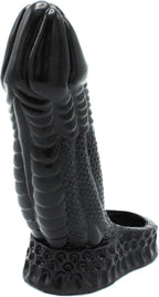 Kiotos Monstar Sleeve 01 Black 6.5" Inch Textured Flexible Liquid Silicone Sleeve > Sex Toys For Men > Penis Sleeves