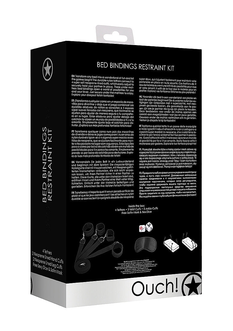 Ouch Under the Bed Binding Restraint Kit (Black) – Bed Restraint Kit > Bondage Gear > Bed Restraints