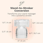 Le Wand Clear Male Masturbator – Transparent Silicone Wand Attachment > Sex Toys > Massage Wands